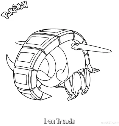 Free printable Iron Treads Coloring Page - Free Printable Pokemon Coloring Sheets coloring page